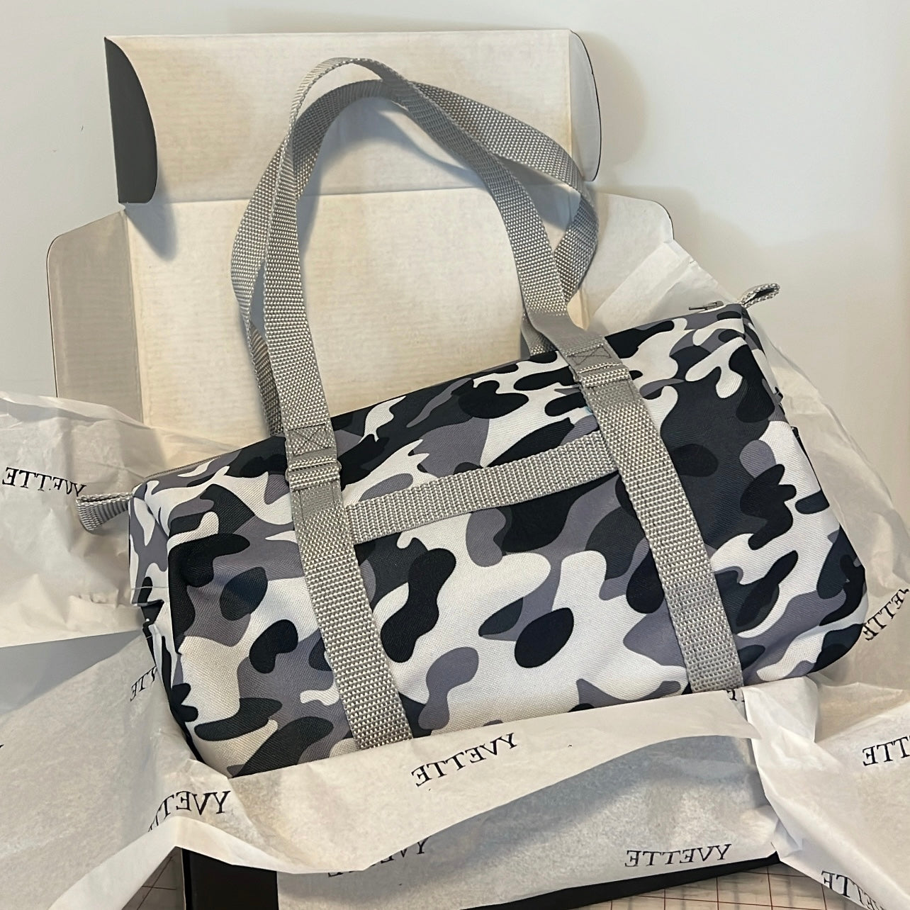 Grey Duffle Bag